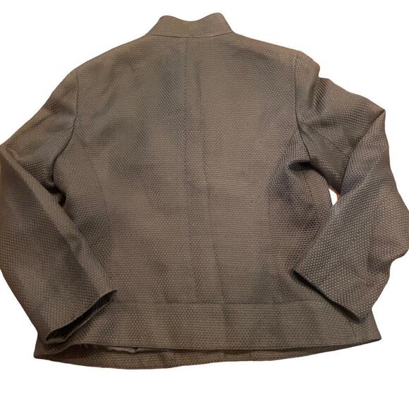Lafayette 148 New York Brown Linen/Cotton Blend Blazer - Picture 12 of 15